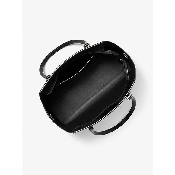 Michael Kors Charlotte Large Saffiano Leather Tote Black - Picture 2 of 11